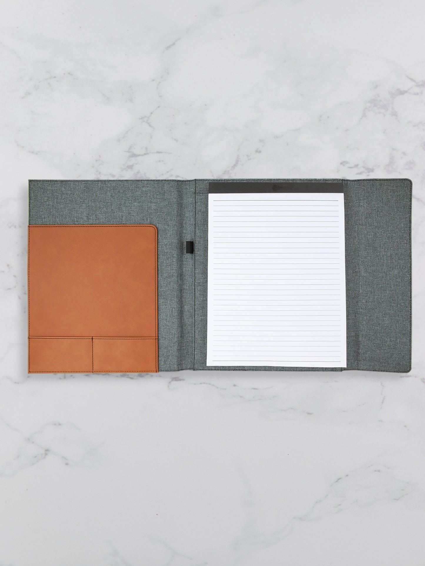 Large Branded Personalized Leatherette & Canvas Portfolio