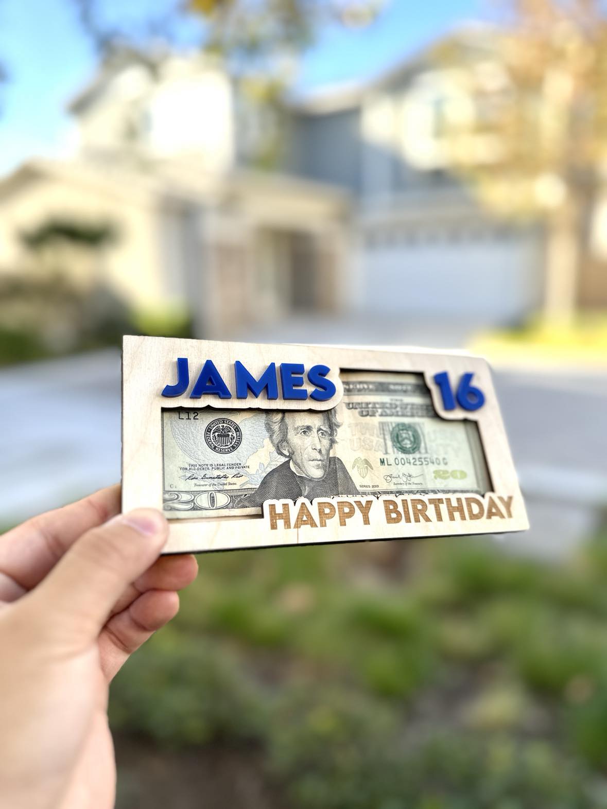 Personalized Birthday Money Holder