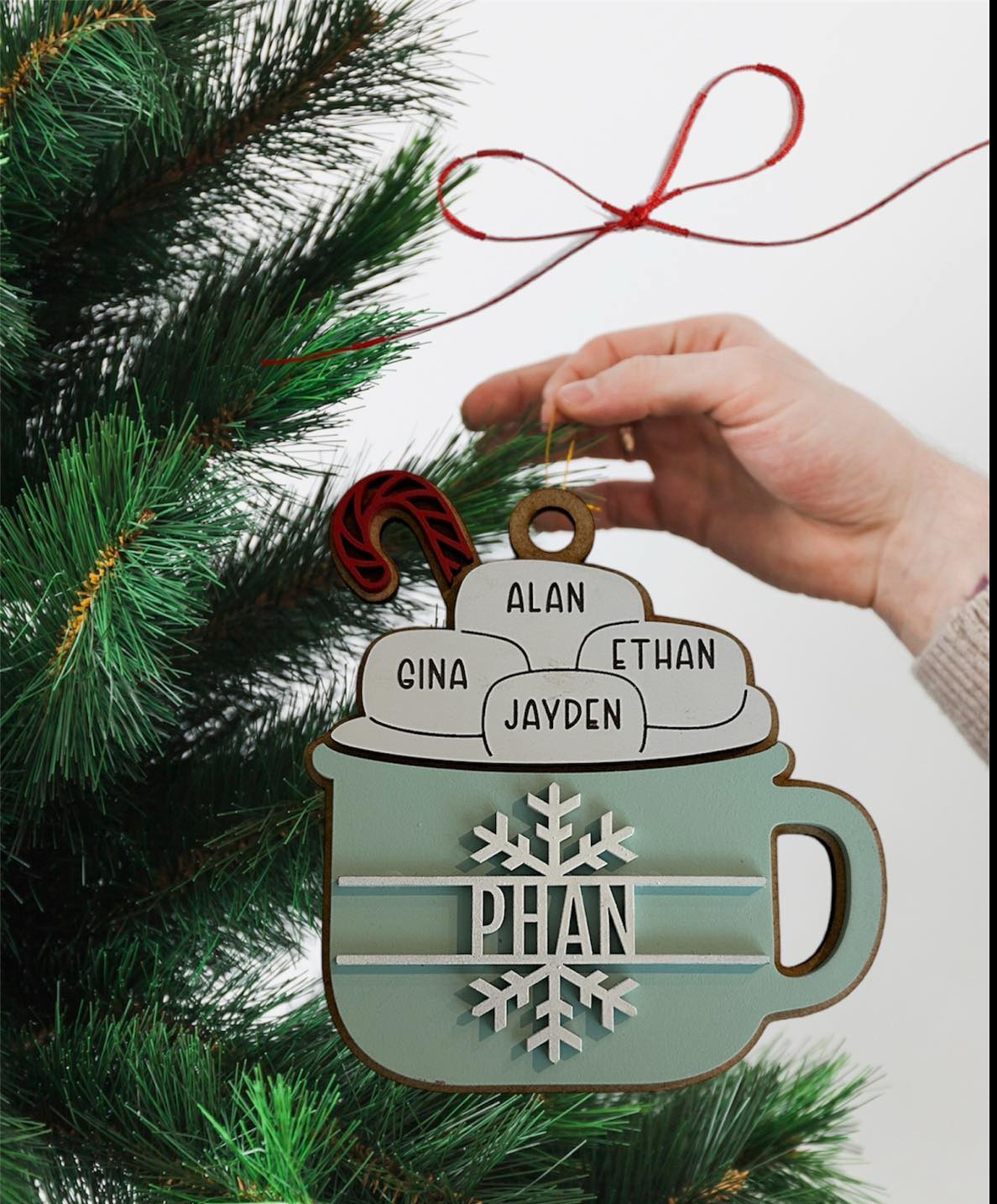 Personalized Hot Cocoa Family Ornament
