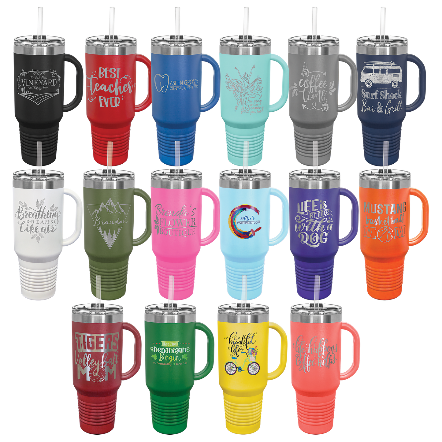 40 oz Travel Mug with Handle