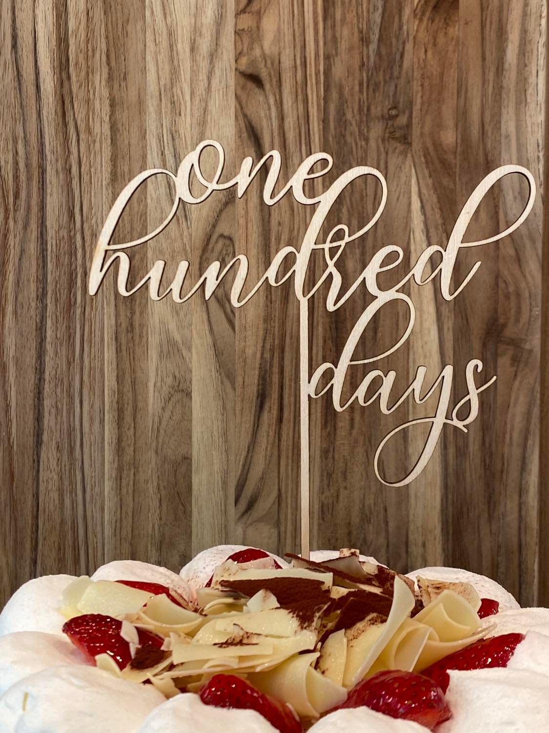 Personalized One Hundred Days Cake Topper