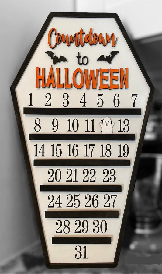 Halloween Advent Calendar Laser Cut Engrave Bats Countdown