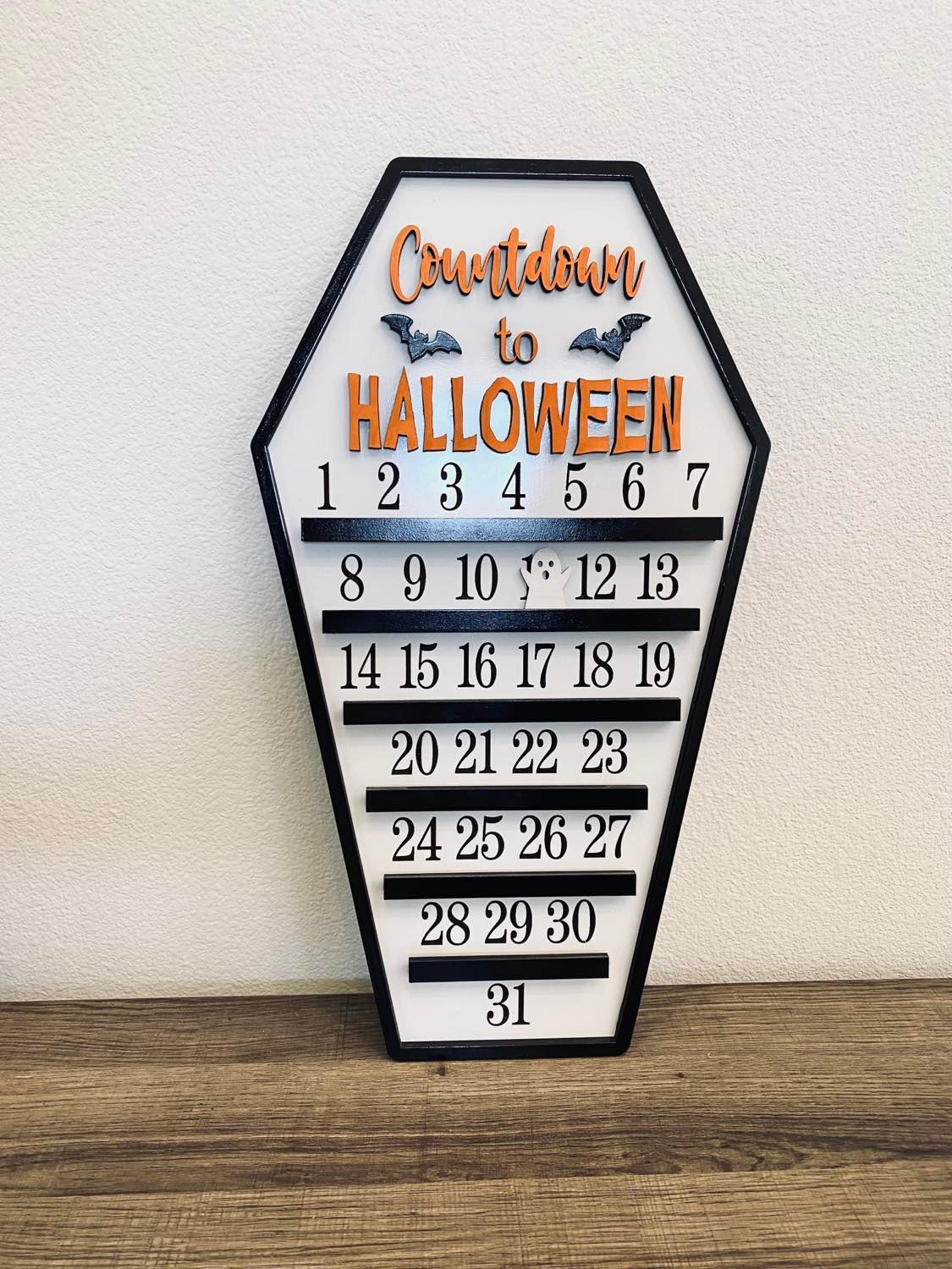 Countdown to Halloween Calendar Spooky Ghost
