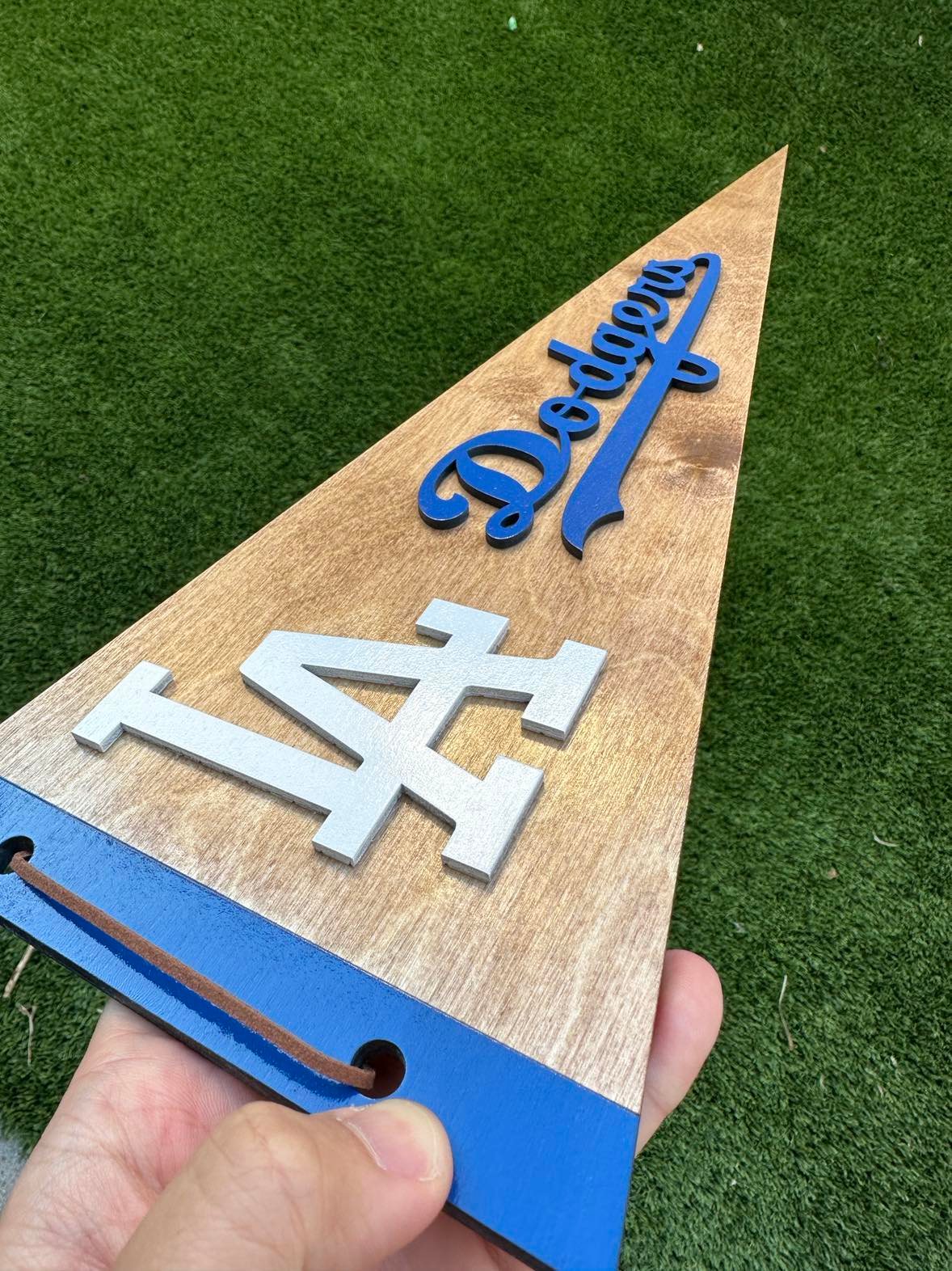 Los Angeles Dodger Wood Pennant