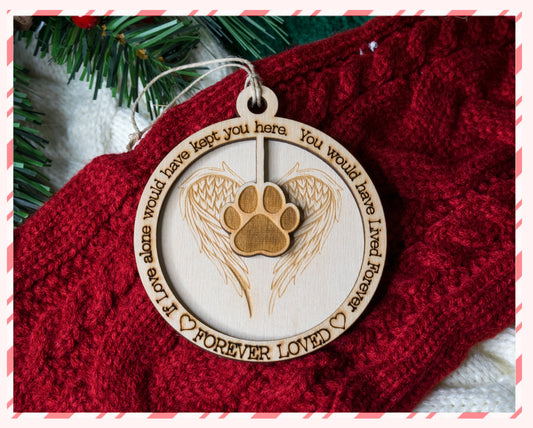 Dog Paw Memorial Ornament