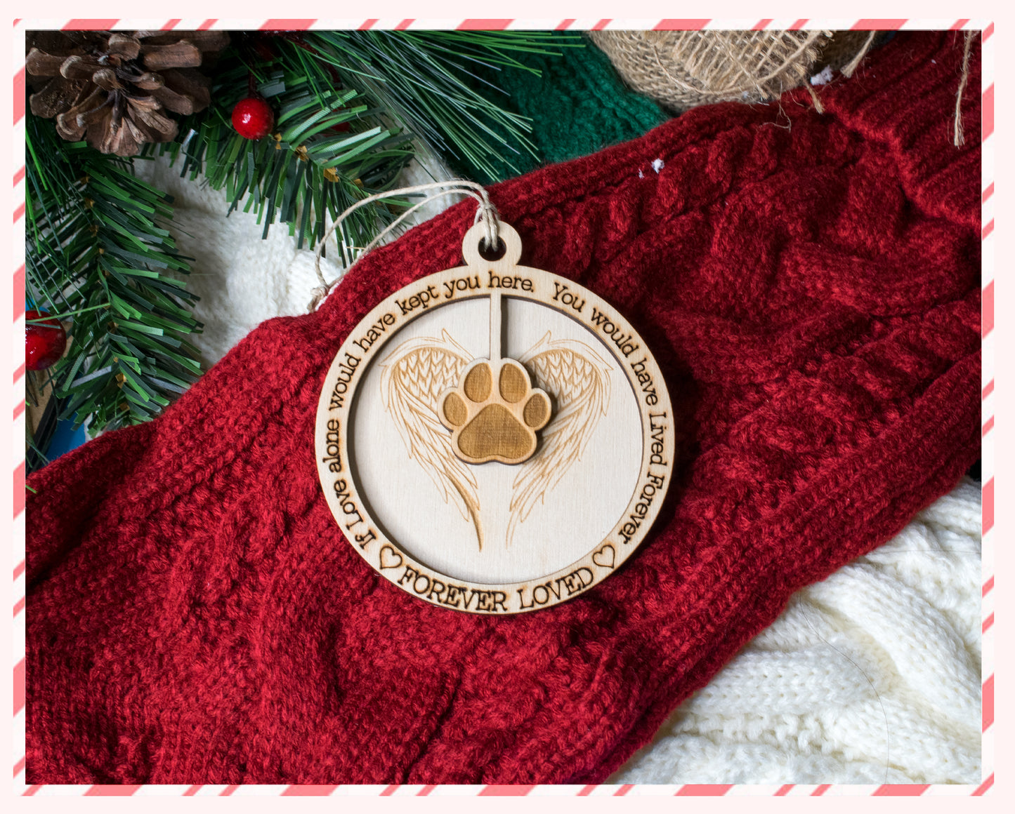 Dog Paw Memorial Ornament