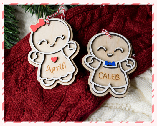 Personalize Gingerbread Christmas Ornament
