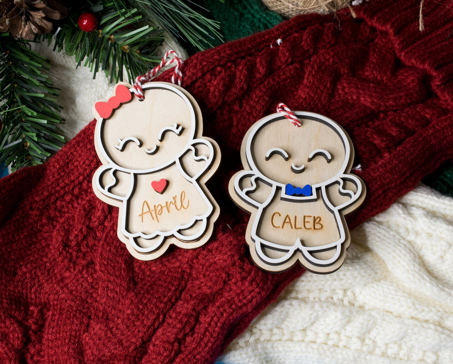 Personalize Gingerbread Christmas Ornament