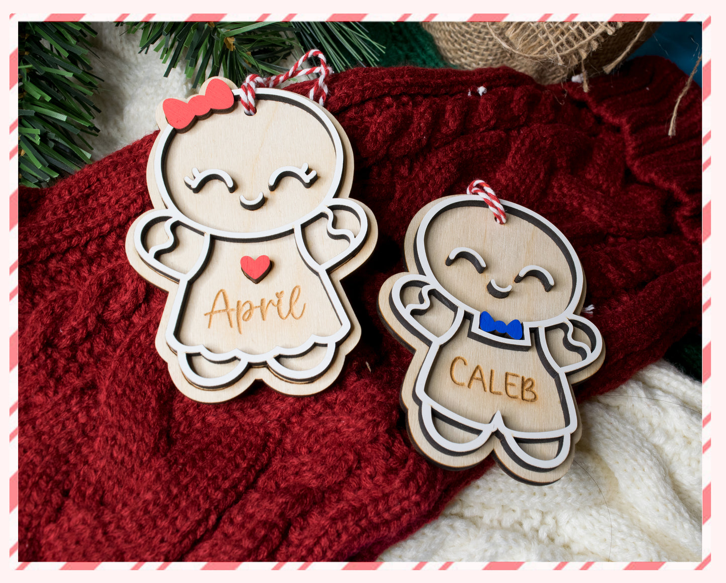 Personalize Gingerbread Christmas Ornament