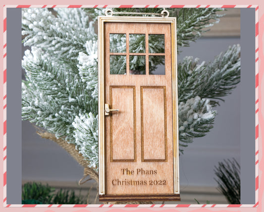 Mini Front Door Christmas Ornament