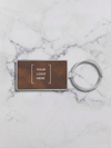 Leatherette/Metal Rectangle Keychain