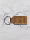 Laserable Leatherette Rectangle Keychain