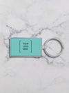 Leatherette/Metal Rectangle Keychain