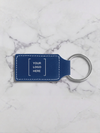 Laserable Leatherette Rectangle Keychain