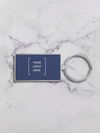 Leatherette/Metal Rectangle Keychain