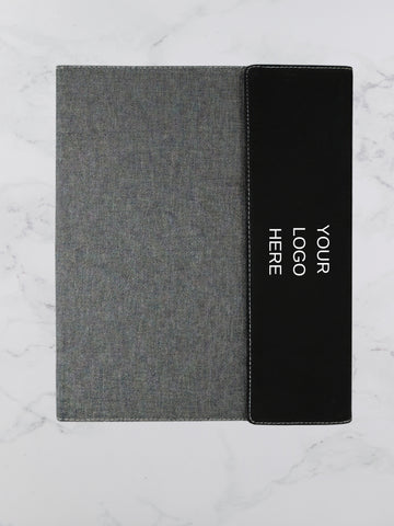 Small Branded Personalized Leatherette & Canvas Portfolio