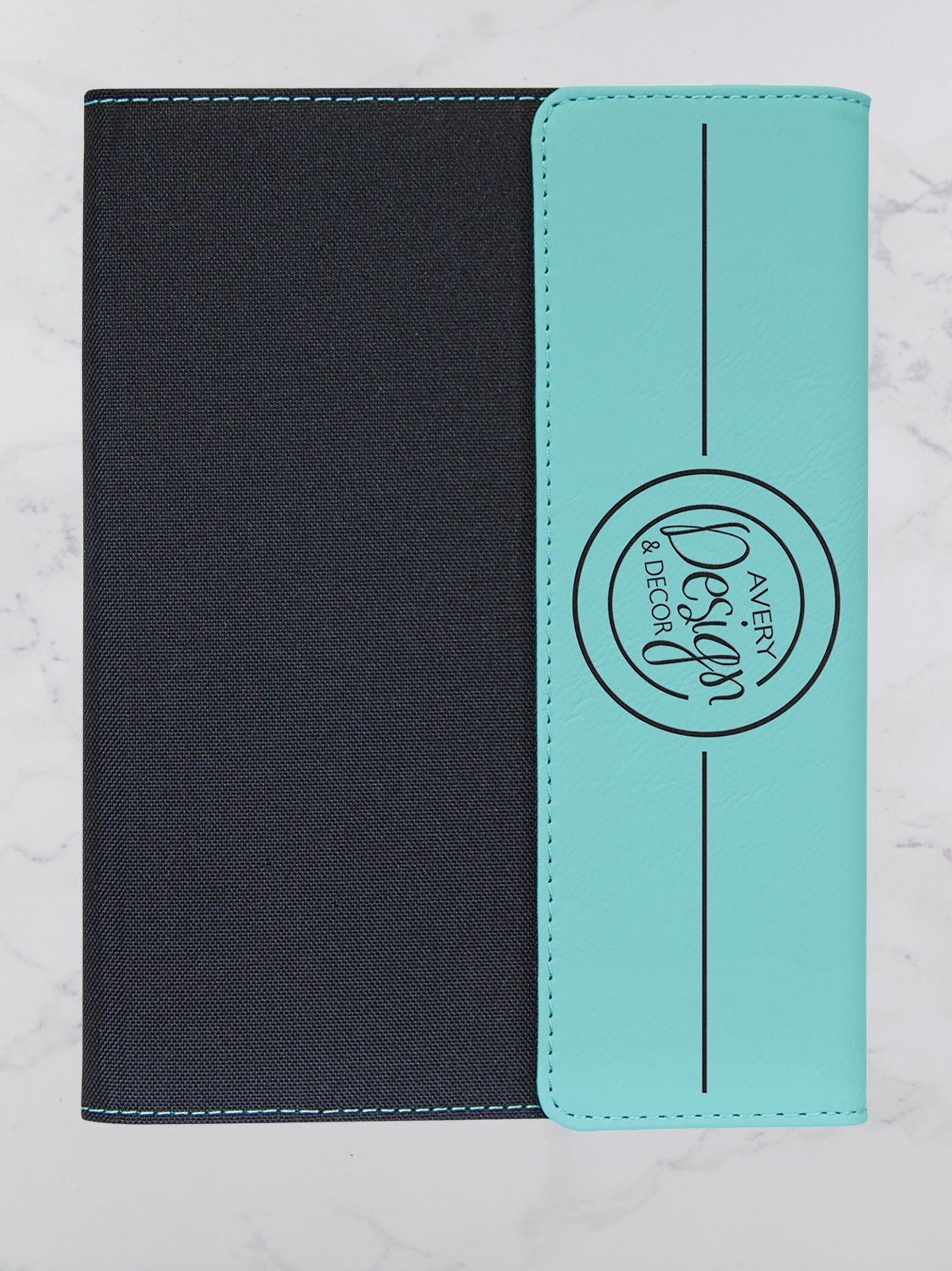 Small Branded Personalized Leatherette & Canvas Portfolio