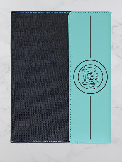 Small Branded Personalized Leatherette & Canvas Portfolio