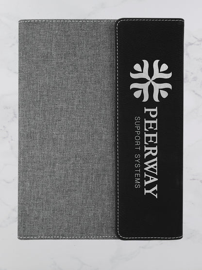 Small Branded Personalized Leatherette & Canvas Portfolio