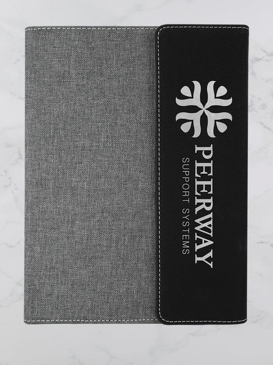 Small Branded Personalized Leatherette & Canvas Portfolio