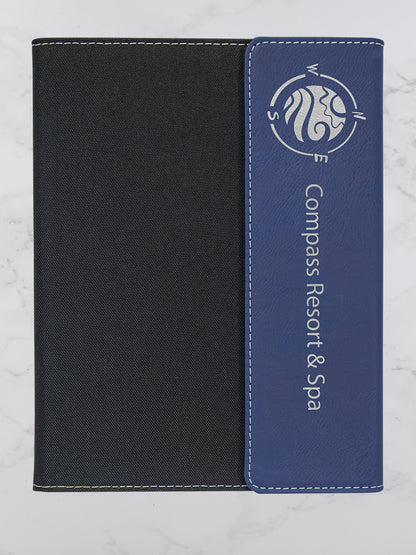 Small Branded Personalized Leatherette & Canvas Portfolio