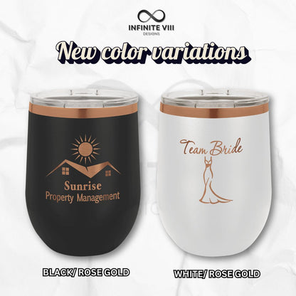 12 oz Stemless Insulated Wine Tumbler