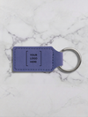 Laserable Leatherette Rectangle Keychain