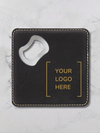 Square Leatherette Bottle Opener Coaster