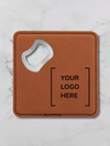 Square Leatherette Bottle Opener Coaster