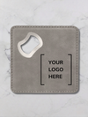 Square Leatherette Bottle Opener Coaster