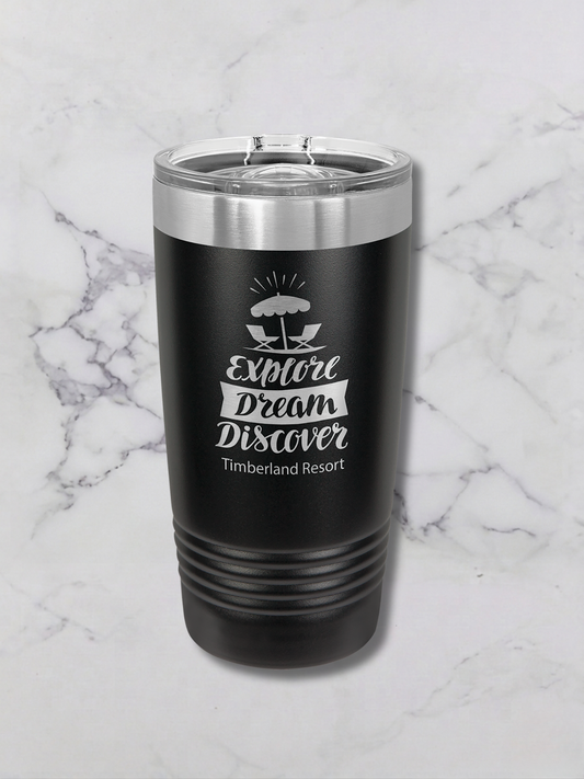 20oz Stainless Steel Tumbler Blank with Magnetic Sliding Lid