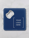 Square Leatherette Bottle Opener Coaster