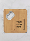 Square Leatherette Bottle Opener Coaster