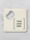 Square Leatherette Bottle Opener Coaster