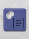 Square Leatherette Bottle Opener Coaster