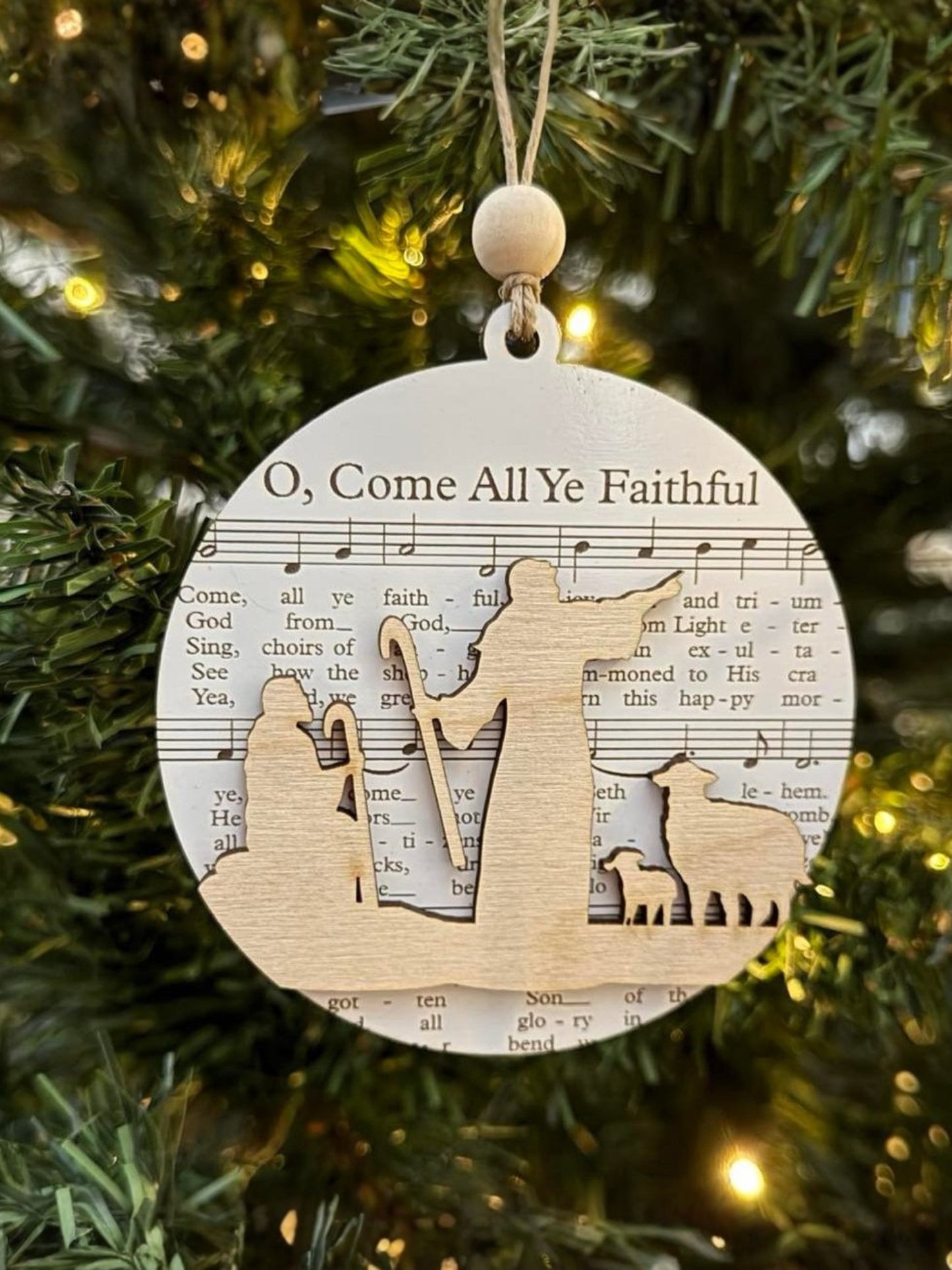 Music Sheet Nativity Ornament