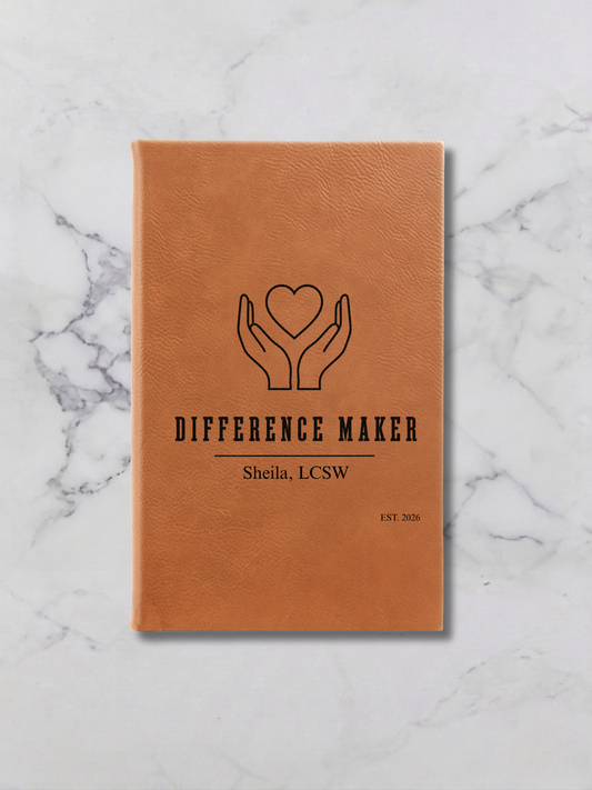 Personalized Social Worker Leatherette Journal