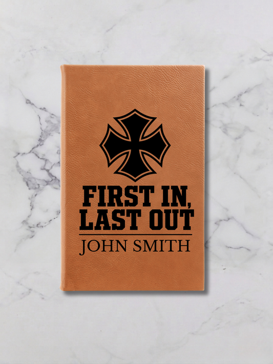 Personalized Firefighter Leatherette Journal