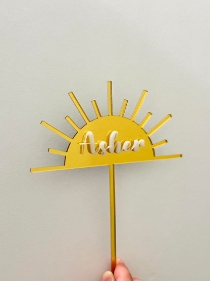 Here Comes The Sun Cake Topper