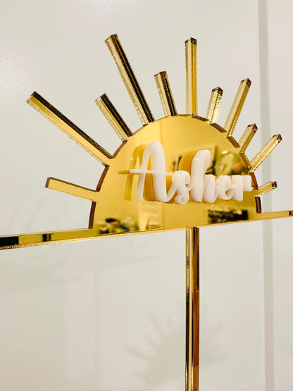 Here Comes The Sun Cake Topper