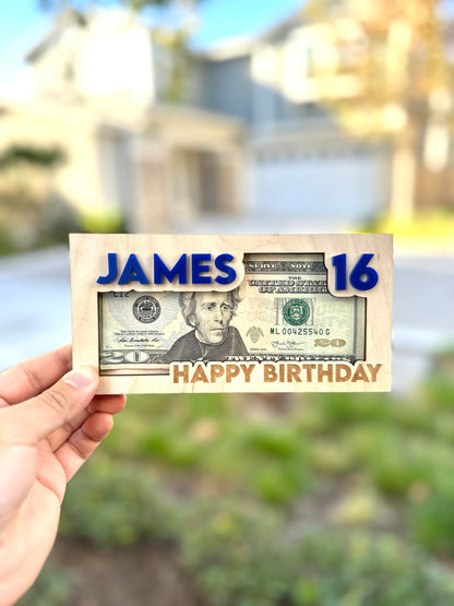 Personalized Birthday Money Holder