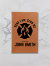 Personalized Firefighter Leatherette Journal