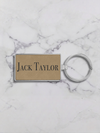 Leatherette/Metal Rectangle Keychain
