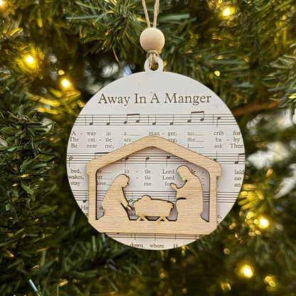 Music Sheet Nativity Ornament