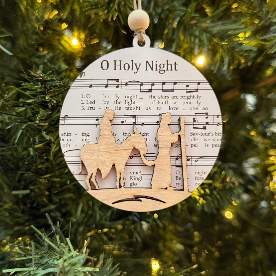 Music Sheet Nativity Ornament