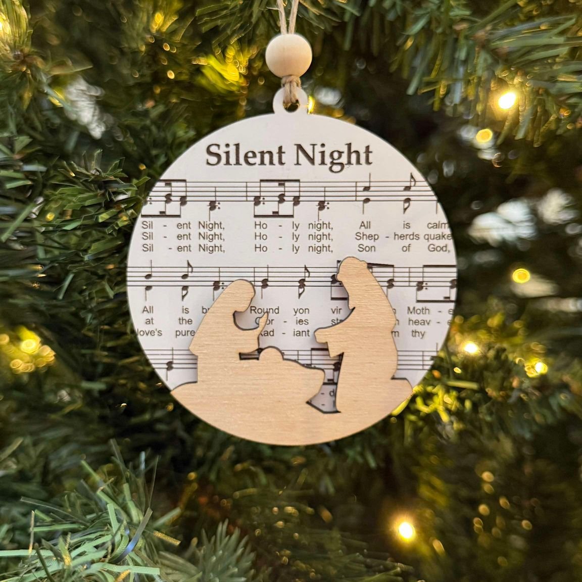 Music Sheet Nativity Ornament