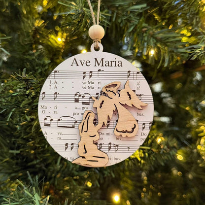 Music Sheet Nativity Ornament