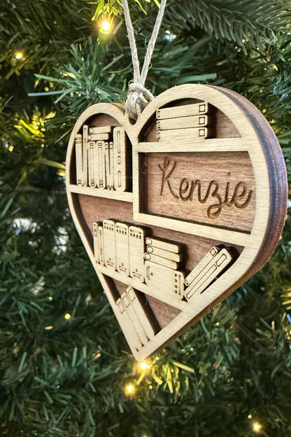 Heart Bookshelf Ornament