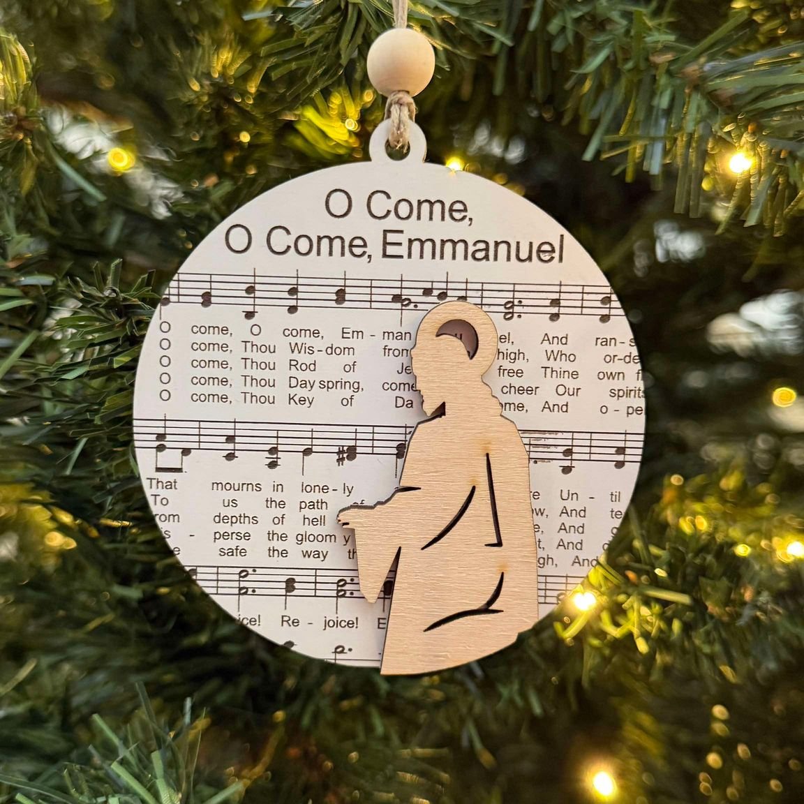 Music Sheet Nativity Ornament