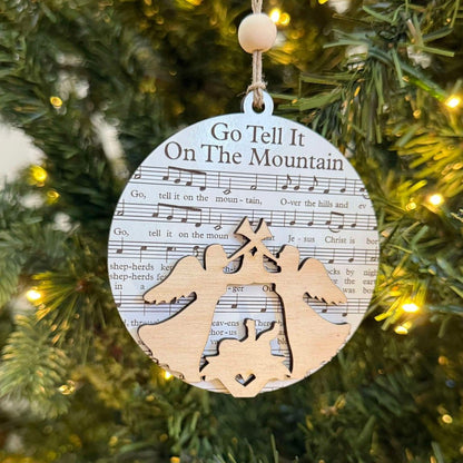 Music Sheet Nativity Ornament